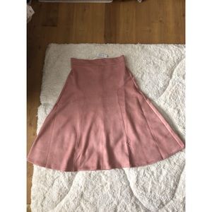 Ann Taylor Faux Suede Midi Skirt. Size 8. New!